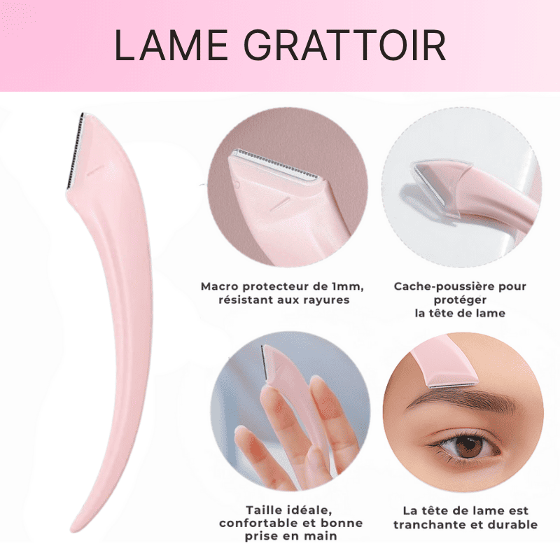CLEOZIA - Kit pour sourcils (Ciseaux + lame grattoir)